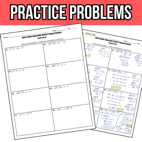Toradh íomhá ar Solving Square Root Equations