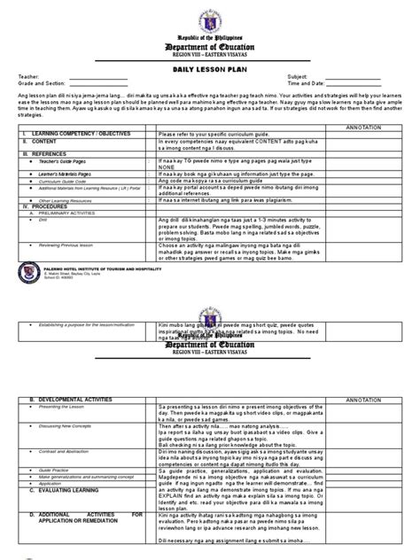 Procedure in Lesson Plan Example に対する画像結果