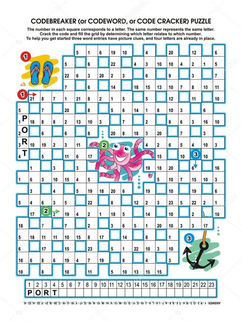 Toradh íomhá ar Code Word Puzzles Print Outs