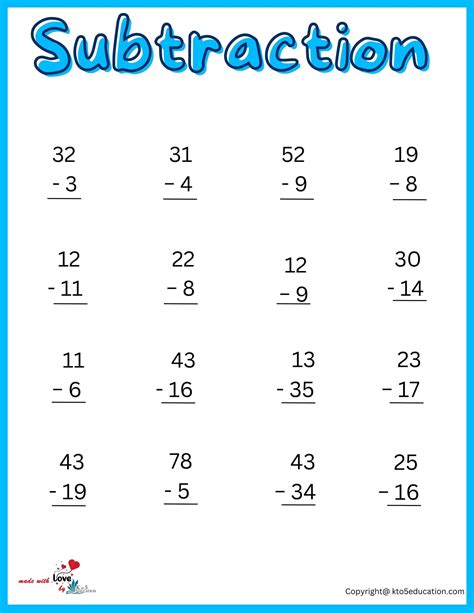 Image result for 2nd Grade Subtraction Math Questions