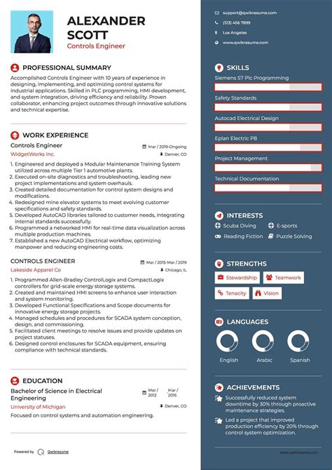 Image result for Controls Engineer Resume