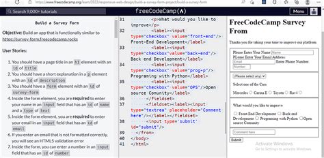 Image result for Survey Form HTML