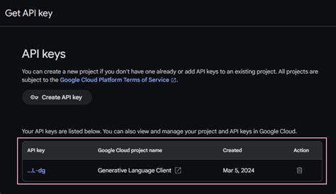 Toradh íomhá ar Google API Key