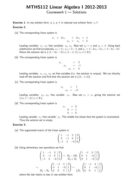 Image result for Linear Matrix Exercise