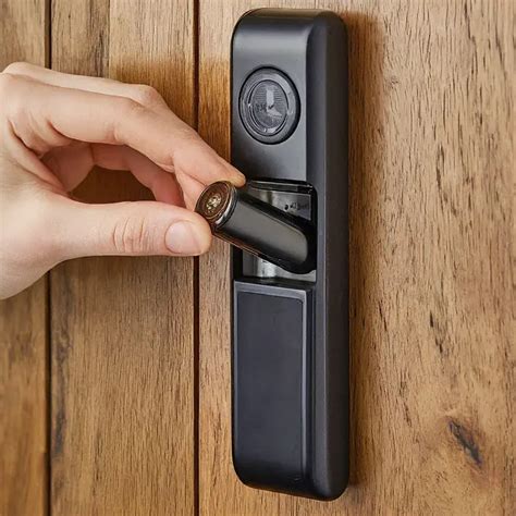 Image result for Battery Compartment On Keyless Push Button Door Lock