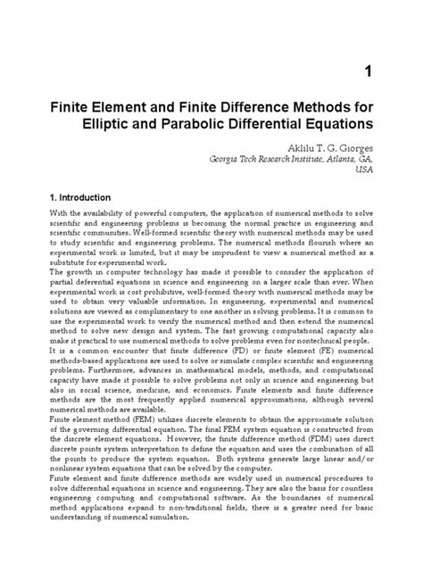 Image result for Finite-Element Method Differential Equations