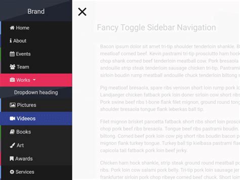 Image result for Sidebar Bootstrap 5