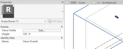 Toradh íomhá ar Scope Box Revit