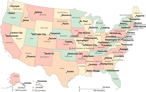 Afbeeldingsresultaten voor Map of USA with Capital Cities