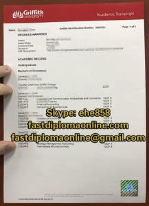 Image result for Academic Transcript Griffith University