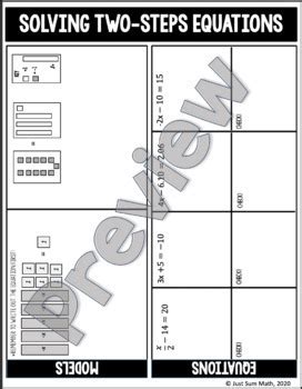Image result for Two-Step Equations Foldable