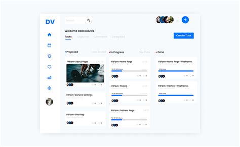 Project Management Dashboard UI Design に対する画像結果