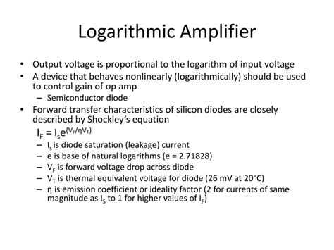 Image result for Logarithmic Amplifier