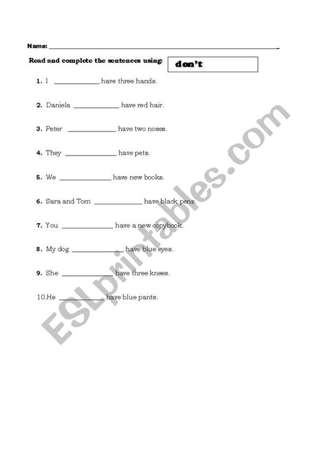 Image result for Present Simple Negative Form Worksheet