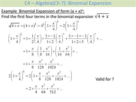 Image result for Examples of Question of Binomial Expansion