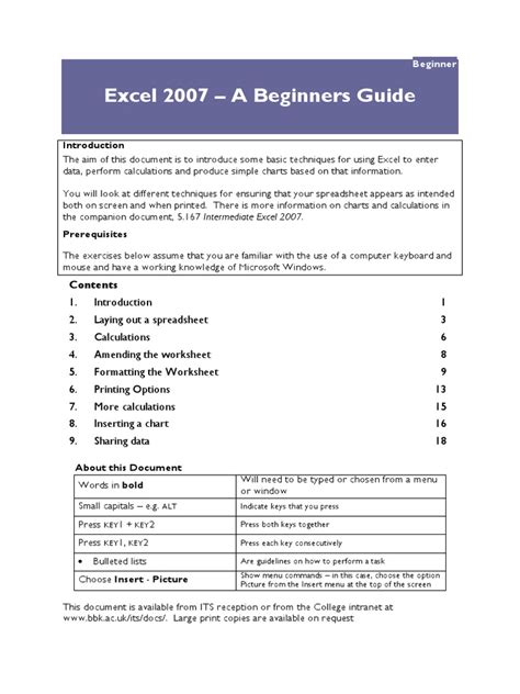 Image result for Free Printable Excel Guide for Beginners
