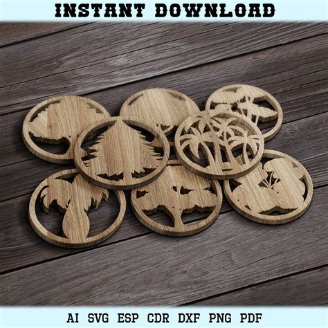 Image result for Glowforge Patterns Free for Coasters