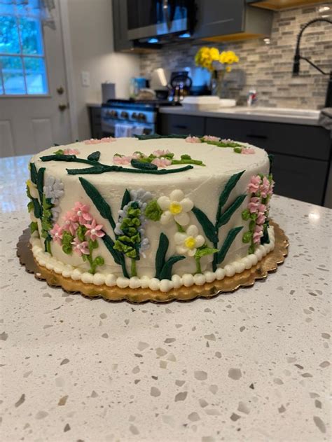 Floral Birthday Cake Design