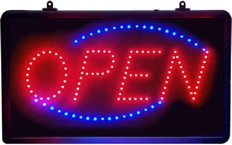 LED Open Sign - Animated Oval Window LED Sign