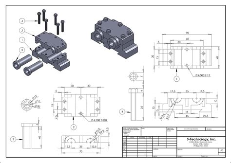 Toradh íomhá ar Assembly Assy Drawing SolidWorks