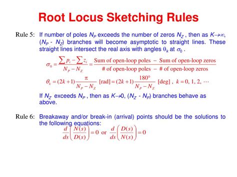 Image result for Root Locus Rules