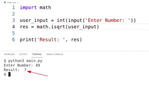 Image result for How to Ask What Is the Square Root in Python