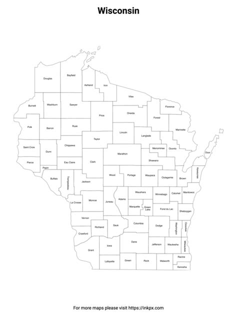 Image result for Wiscon Zip Code Map by County