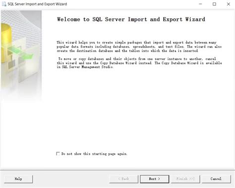 Toradh íomhá ar SQL Server Database Export Output