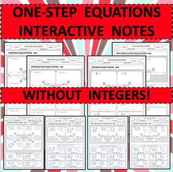 Toradh íomhá ar One Step Equation Interactive Notebook