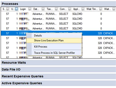 MS SQL Server Query Live Monitoring に対する画像結果
