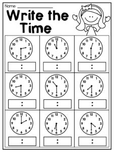 Image result for Printable Time Worksheets First Grade