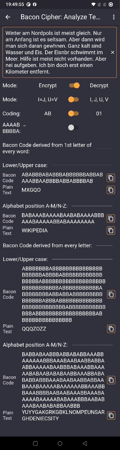 Image result for Baconr Cipher Encoder