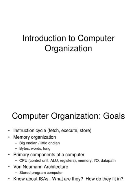 Image result for Introduction to Computer Organization