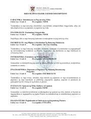 Image result for Course Description Examples Tagalog