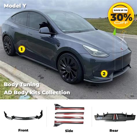 Toradh íomhá ar Tesla Body Kit Side View