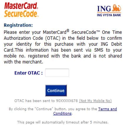 Image result for MasterCard ING Security Code