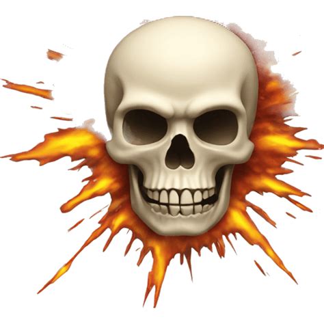 Image result for Exploding Skull. Emoji PNG