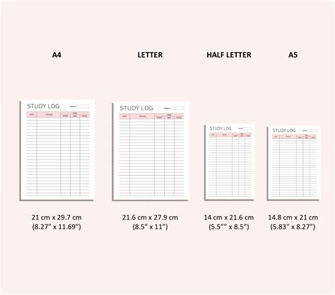 Image result for Study Log Template