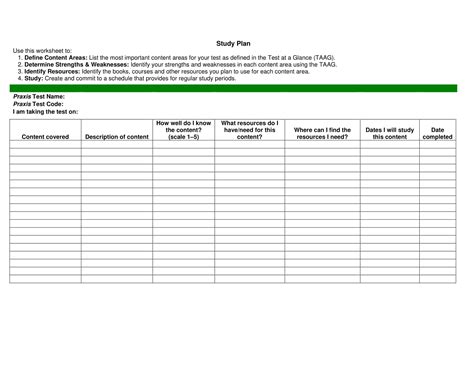 Image result for Example of Study Plan