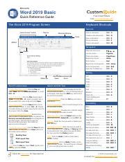 Image result for Microsoft Word Quick Reference Guide