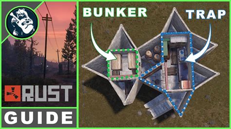 Trap Base with a Bunker & Automatic Doors | Solo Base Design | Rust ...