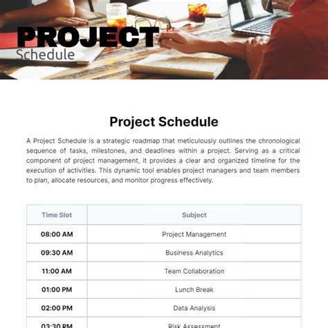 Project Schedule Template Free に対する画像結果
