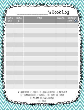 Bildergebnis für Classroom Library Sign Out Binder Cover