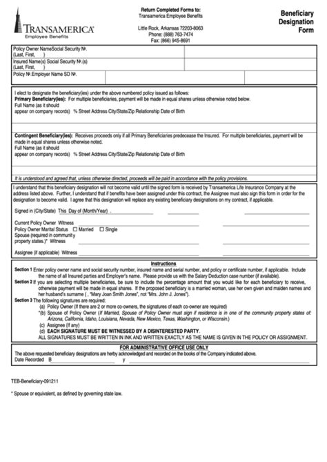 Image result for Transamerica Claim Form