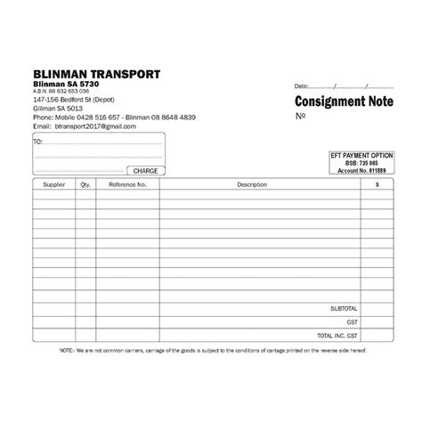 Image result for Consignment Note Book