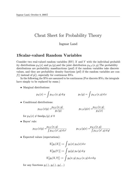 Image result for Probability Interview Questions Cheat Sheet