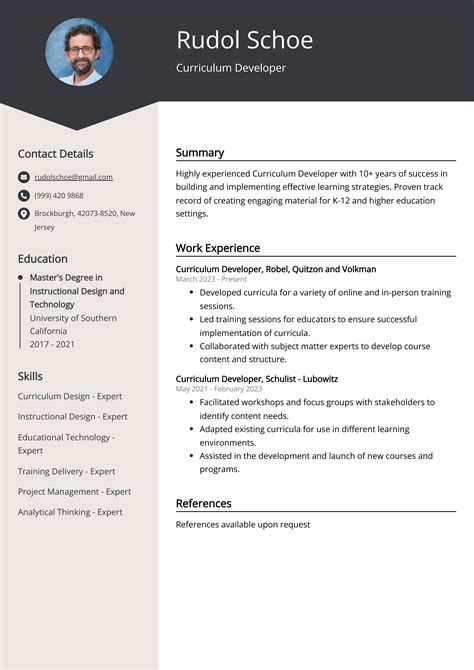 Image result for Curriculum Developer Resume Sample