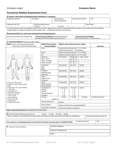 Image result for Functional Assessment Report Example