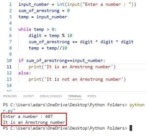Image result for Armstrong Number in Python Using Function