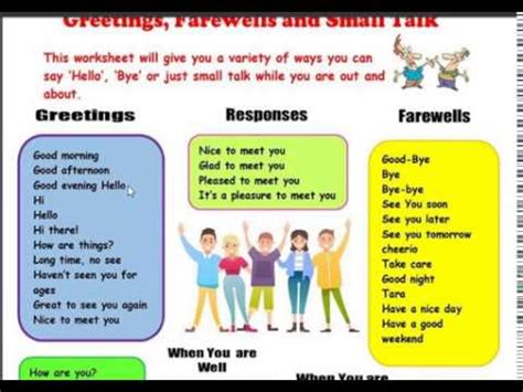 Image result for Greeting Conversation Worksheet